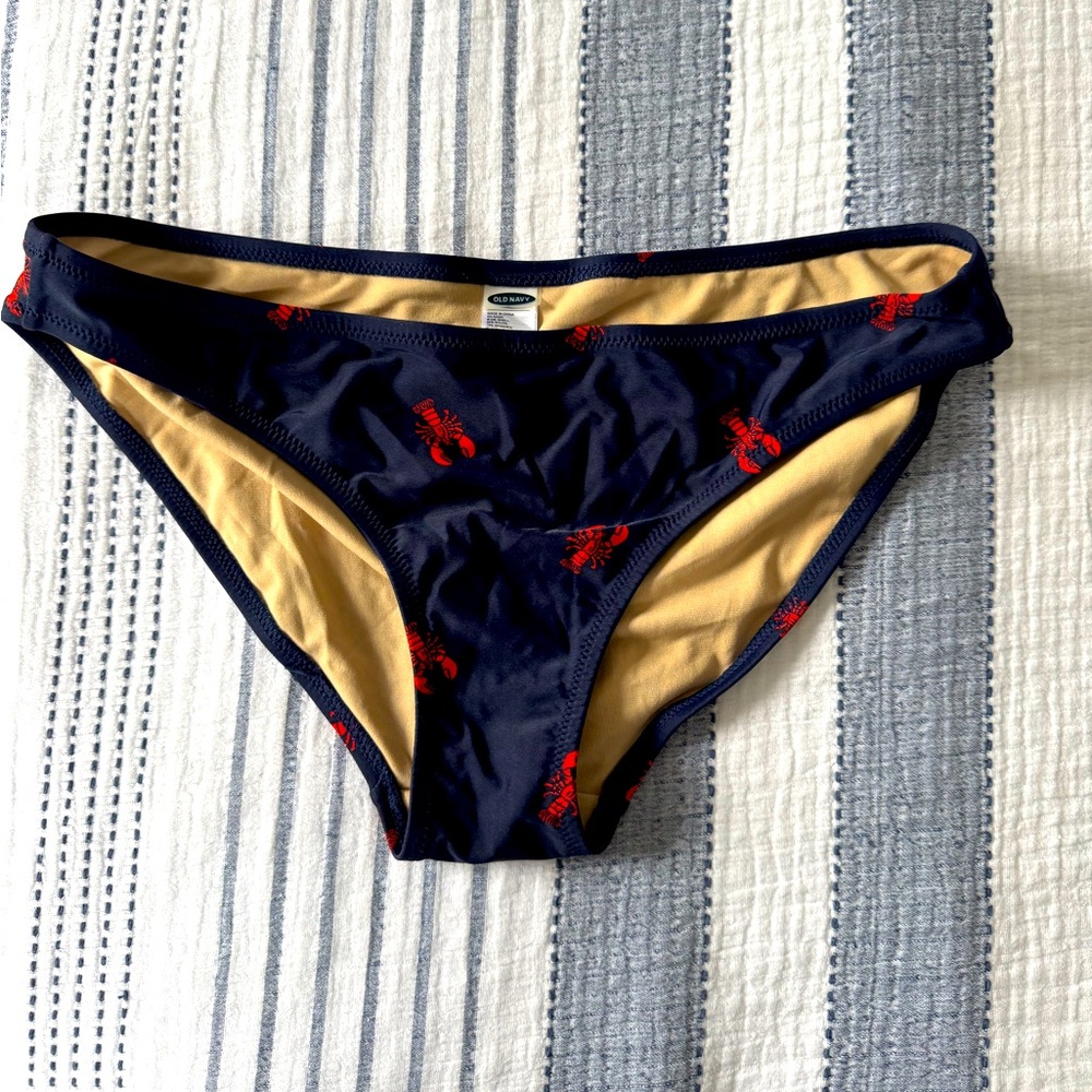 Old Navy Red Lobster Print Bikini Bottom